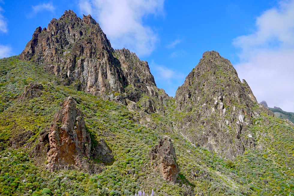 Roque Grande Wanderung - Era Blanca: Schönster Ausblick auf Doppelgipfel Roque Grande - Valsequillo - Gran Canaria Hightlights