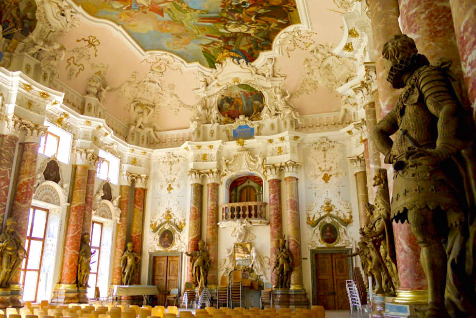 Kloster Ottobeuren - Prunkvoller Kaisersaal im Kloster Museum - Allgäu - Bayern