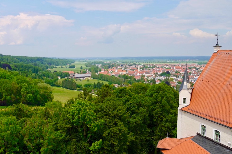 Mindelheim gesehen vom Aussichtsturm der Mindelburg - Allgäu - Bayern