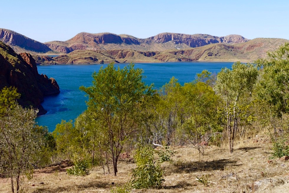 Lake Argyle: Watertank Lookout - Auf dem Weg nach oben - Kimberley, Western Australia
